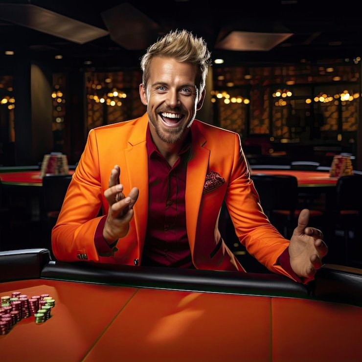 Meja Baccarat live dealer armsx2 dengan kartu dan chip taruhan